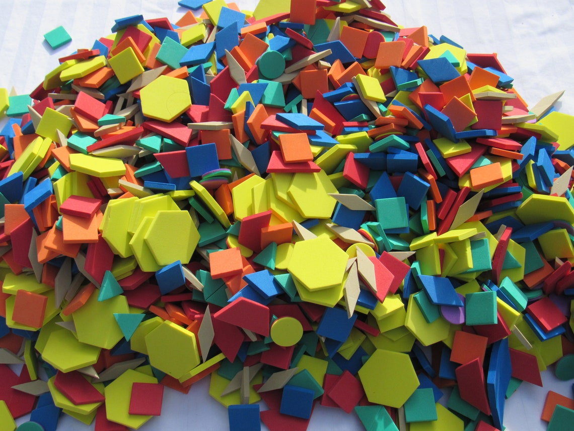 Foam Mosaic Pieces Assorted Foam Shapes Foam Triangles Foam Etsy