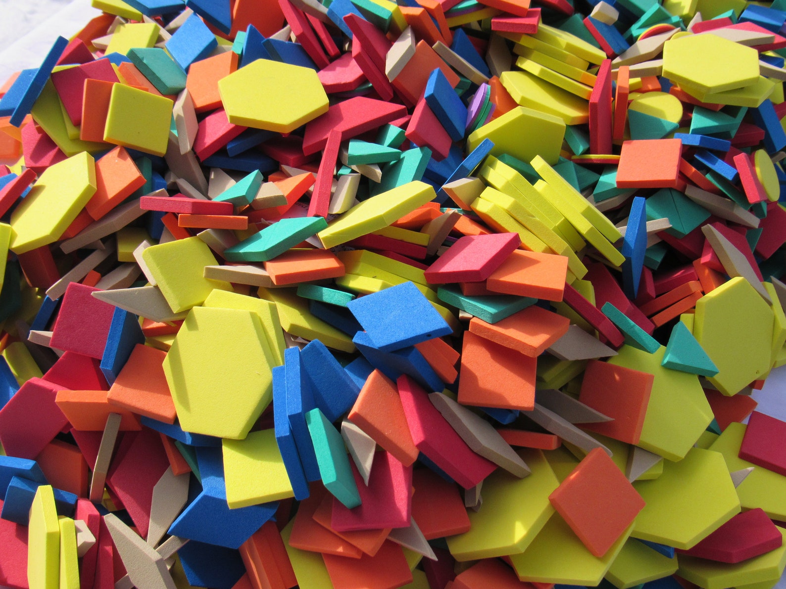 Foam Mosaic Pieces Assorted Foam Shapes Foam Triangles Foam Etsy