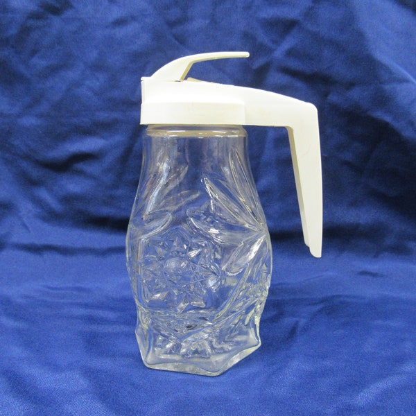 Cute Syrup Dispenser, Tall Syrup Dispenser with White Plastic Top