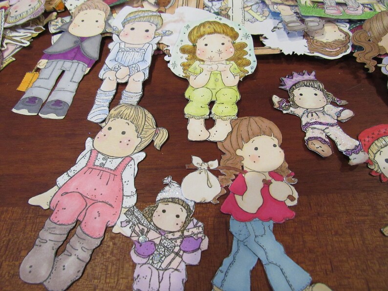 Scrapbooking Cut Outs Paper Doll Card Making Cut Outs Etsy