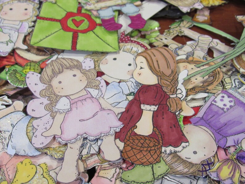 Scrapbooking Cut Outs Paper Doll Card Making Cut Outs Etsy