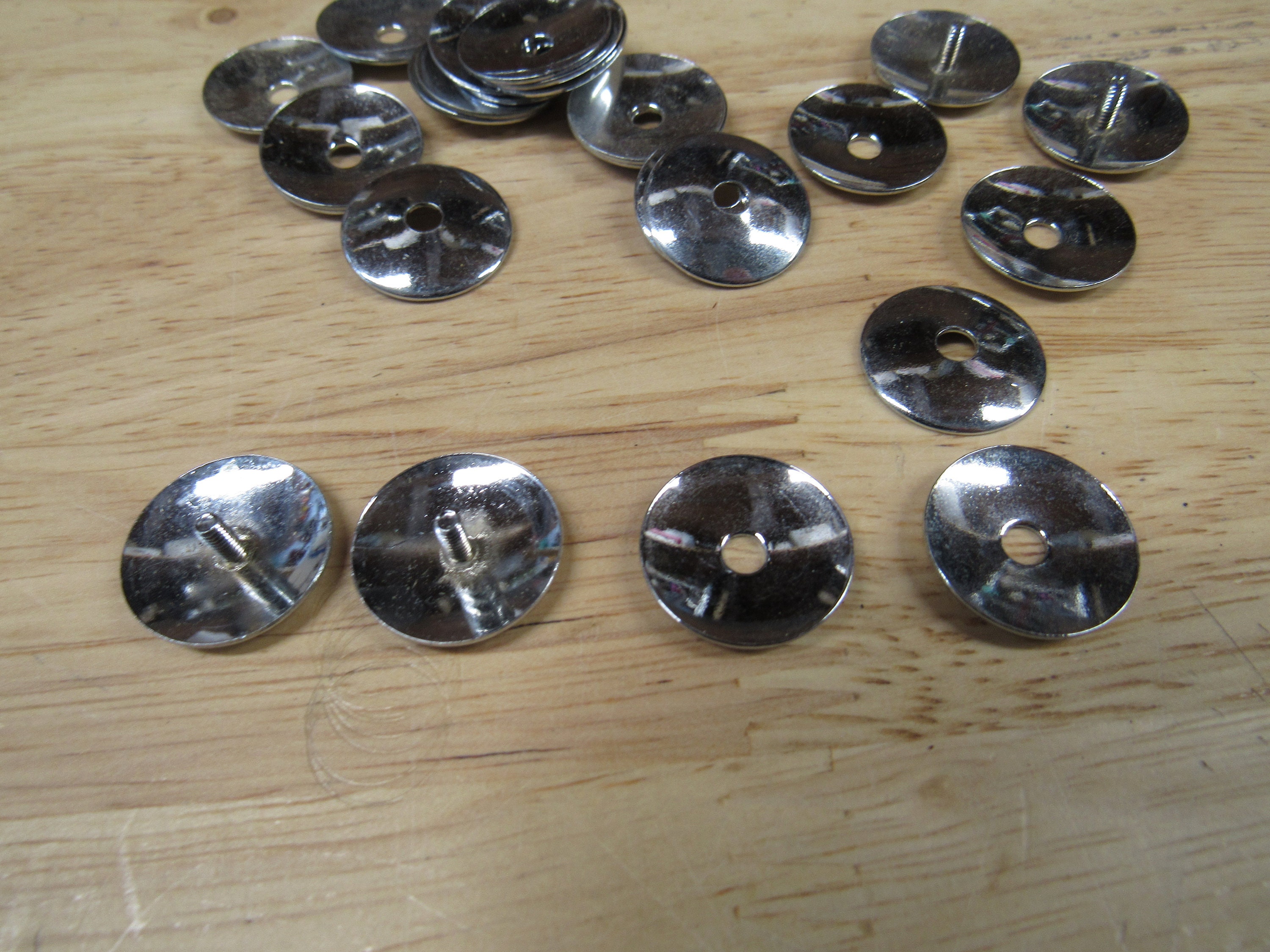 Shiny Metal Rounds, Metal Rings, Shiny Metal Rounds With Holes, Rounds ...