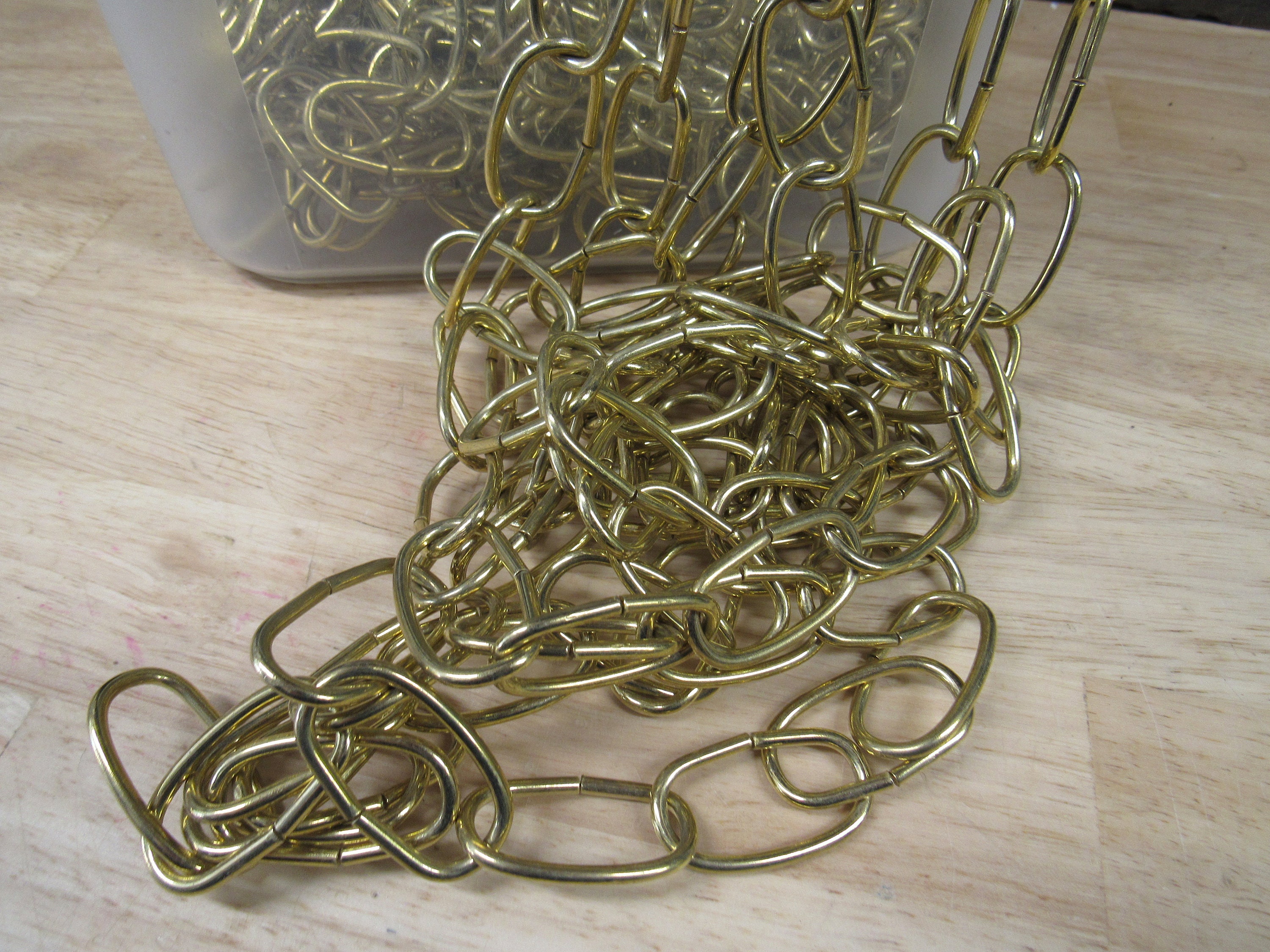 Decorative Lamp Chain 3 Yards of Shiny Brass Finish Lamp Etsy
