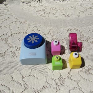 Crafting Paper Punches, 5 Different Paper Punches, Angel Paper Punch, Snowflake Paper Punches Scrapbooking, Card Making, Tag Making