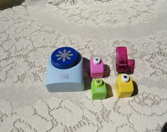 Crafting Paper Punches, 5 Different Paper Punches, Angel Paper Punch, Snowflake Paper Punches Scrapbooking, Card Making, Tag Making