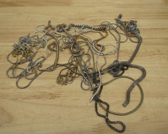 Assorted Metal Chains, 24 Pieces of Metal Crafting Chain