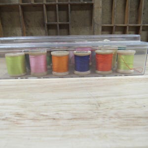 Thread Carrying Case, Mid Century Clear Plastic Thread Carrying Case ...