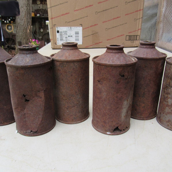 Rusty Cone Cans, 3 Rusty Cone Cans, Rusty Cone Beer Cans