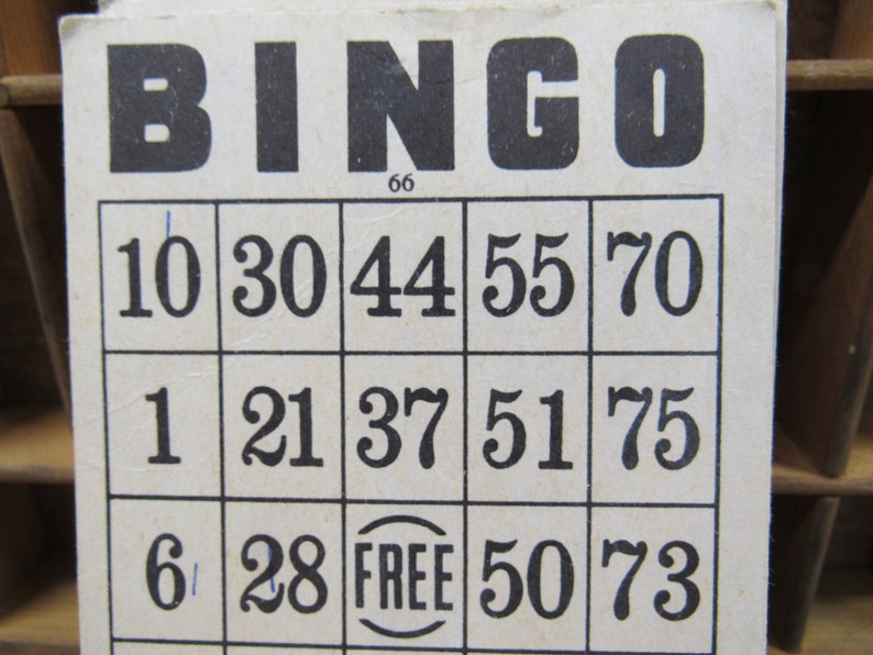 Cardboard BINGO Cards 10 Milton Bradley Cardboard BINGO Cards Etsy