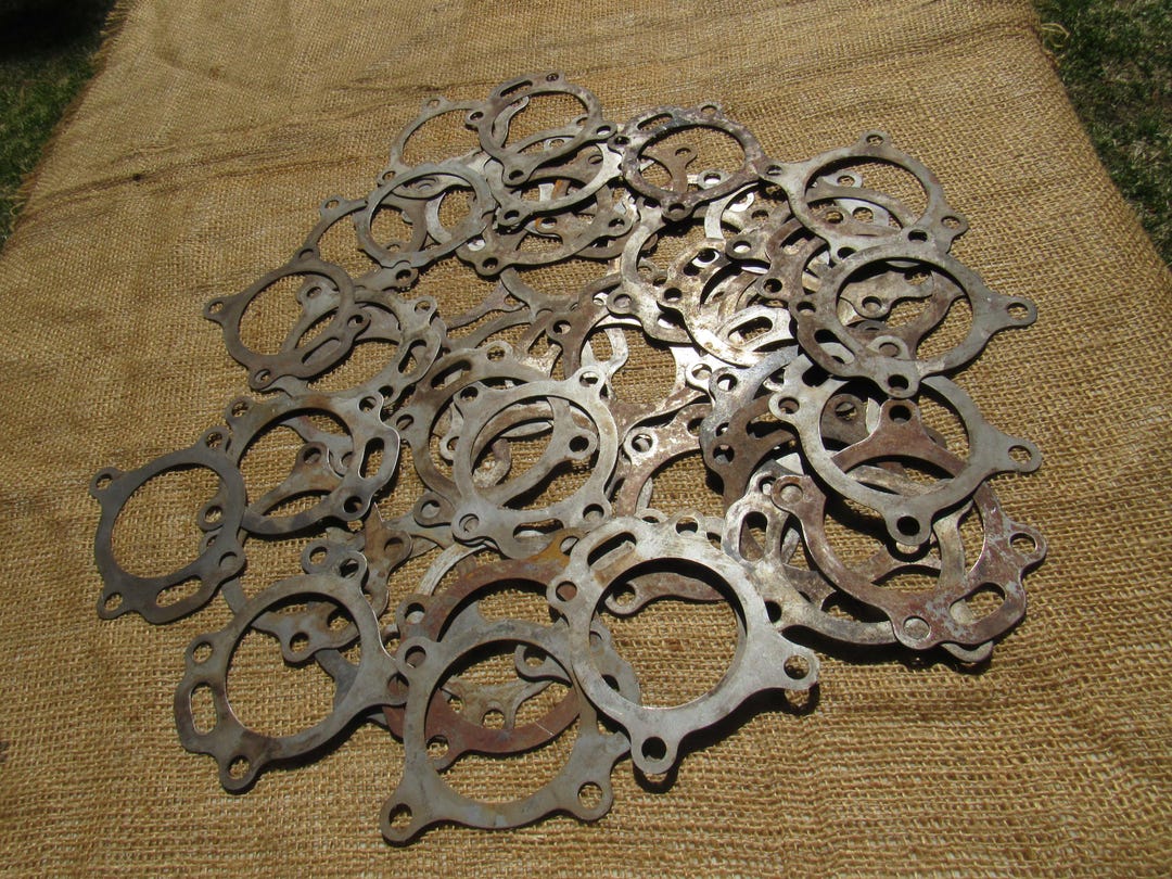 4 Metal Rings, Metal Rings With Hole Cutouts, Altered Art, Steampunk ...