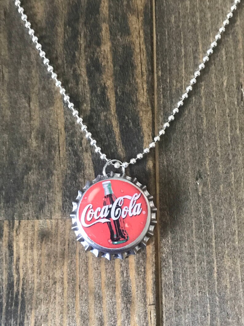 Coke Bottle Cap necklace Handmade jewelry ORIGINAL coca cola Etsy