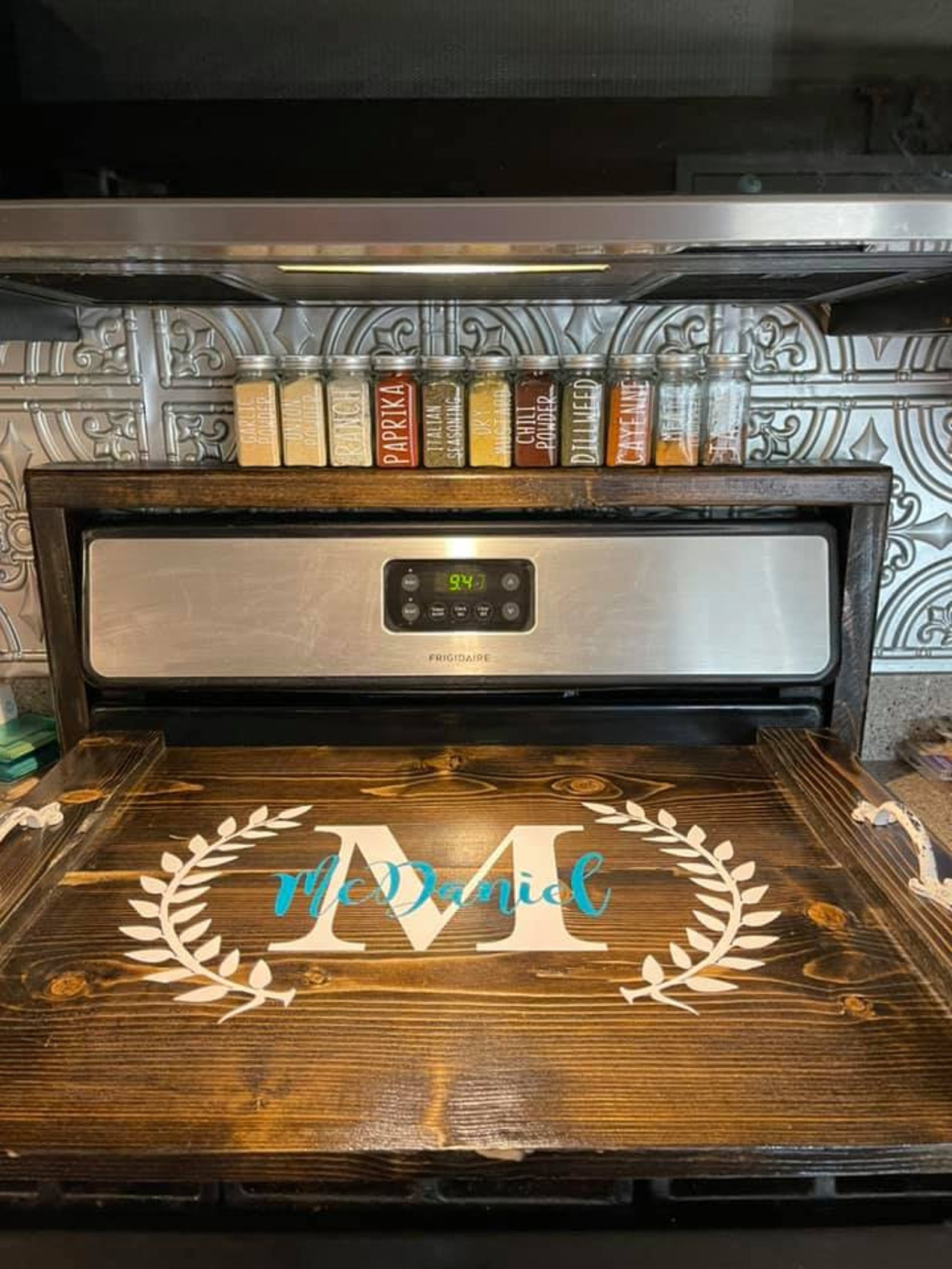 Custom monogram for noodle board Etsy