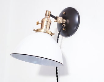 Adjustable Plug-In Wall Sconce - Mid Century Modern Library Light