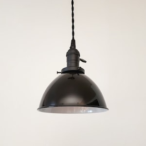 7&quot; Pendant Light - Matte Black - Mid Century - Modern - Industrial - Ceiling Canopy Mount - Edison Ceiling Pendant Light - Hanging Loft Lamp