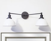 Bathroom Vanity Wall Sconce - Matte Black Light - Mid Century Sconce - Rustic Industrial Light - Bathroom Lighting - Farmhouse Lighting