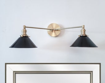 Bathroom Vanity Sconce - Matte Black Light - Mid Century Sconce - Black Modern Light - Wall Light - Bathroom Lighting - Farmhouse Lighting