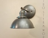 Adjustable Wall Grey Sconce - Industrial Light - Gunmetal Brass Wall Light - Dome Lamp - Lighting Decor - Bathroom Vanity Light