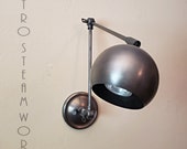 Swinging Adjustable Wall Light - Industrial Sconce - Gunmetal - Mid Century - Modern Farmhouse - Articulating - Boom Light - Bathroom Vanity