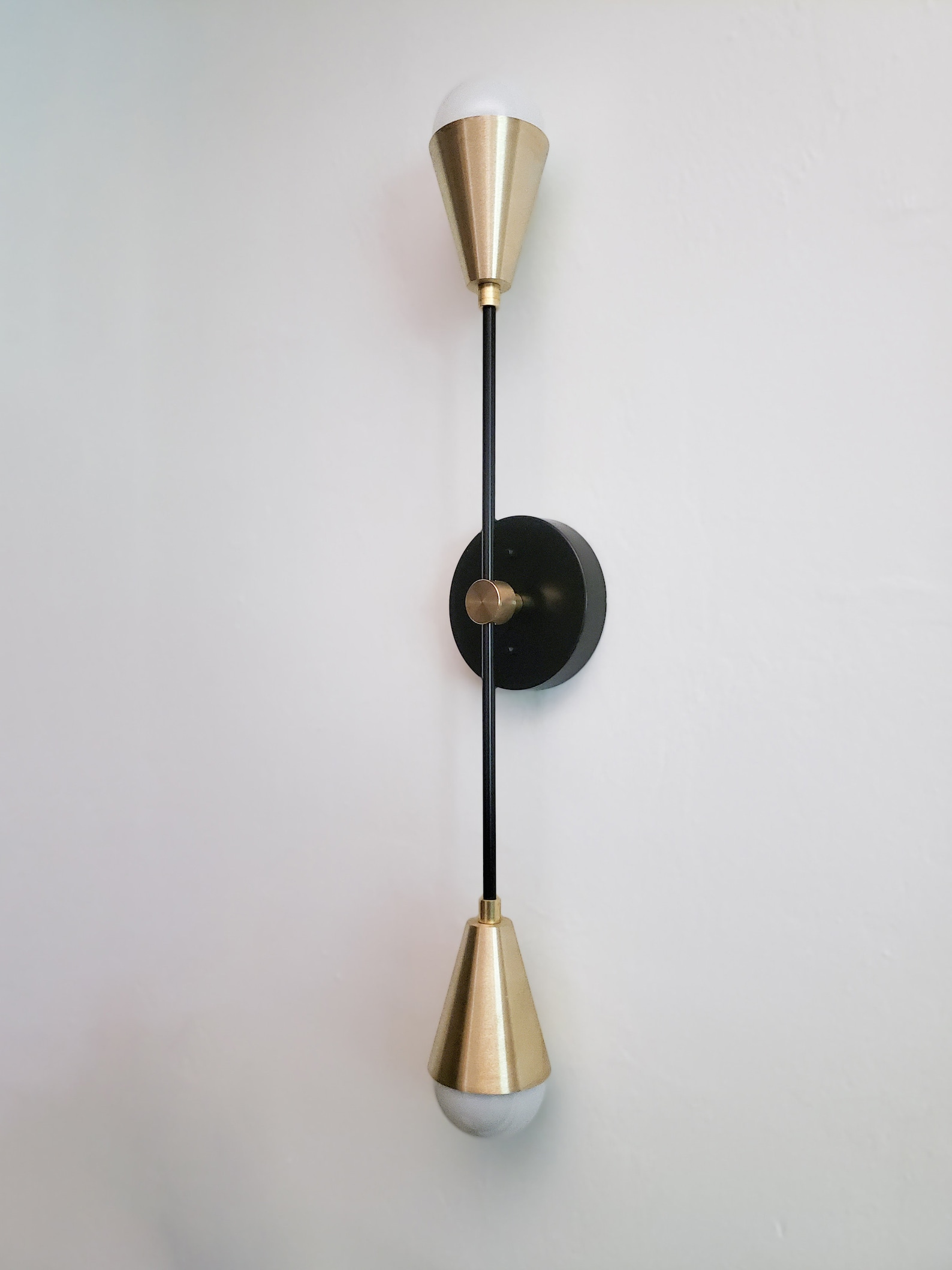 Modern Wall Sconce Mid Century Wall Light Gold and Matte | Etsy
