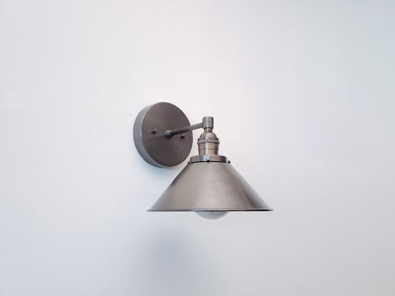 Modern One Light Cone Indoor Wall Sconce Metal Tapered Shade
