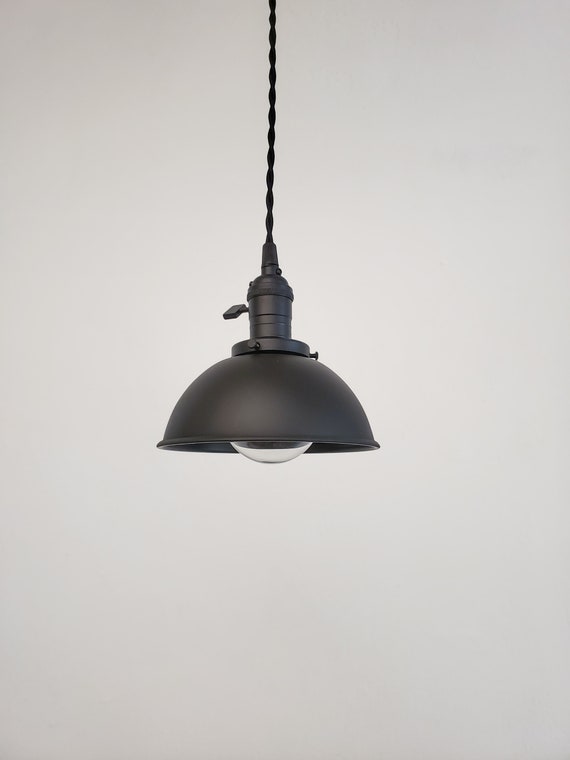 Ceiling Pendant Light Black Metal Hanging Loft Lamp Custom Painted Vanity Pendant Light Mid Century Modern Industrial Rustic