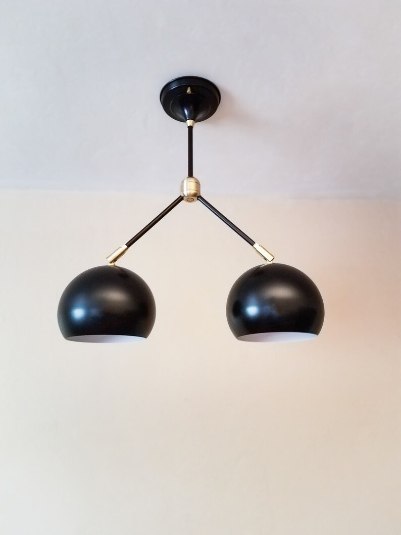 Doble luz moderna lámpara de araña contemporánea industrial | Etsy