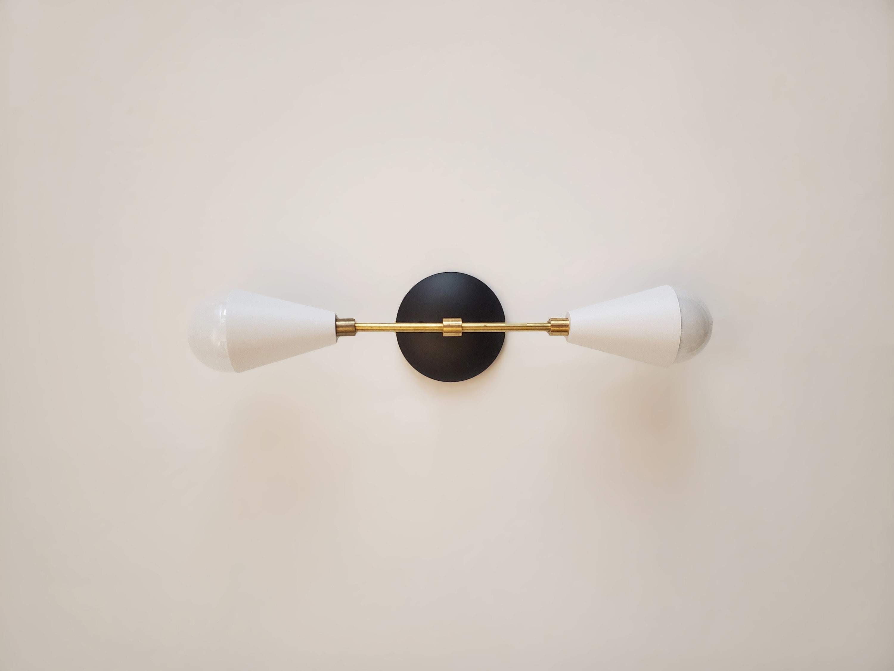 Modern Wall Sconce - Mid Century Wall Light - Black and White Loft Sconce - Art Lamp - Vanity Light - Modern Bathroom Sconce - Art Lighting