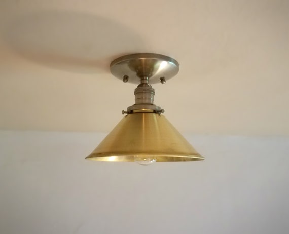 Flush mount antique online brass ceiling light