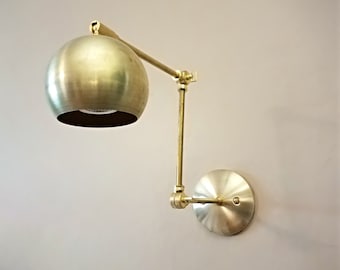 Kitchen Shelves Adjustable Wall Light - Industrial Sconce - Gold Light - Mid Century - Modern - Articulated - Boom Light - Bathroom Vanity