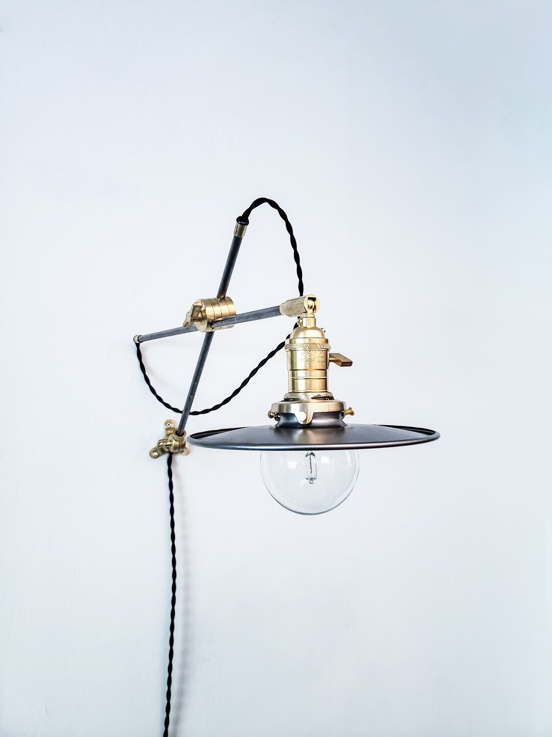 Plug in Kitchen Shelves Scissor Sconce - Adjustable Wall Lamp- Gold ...