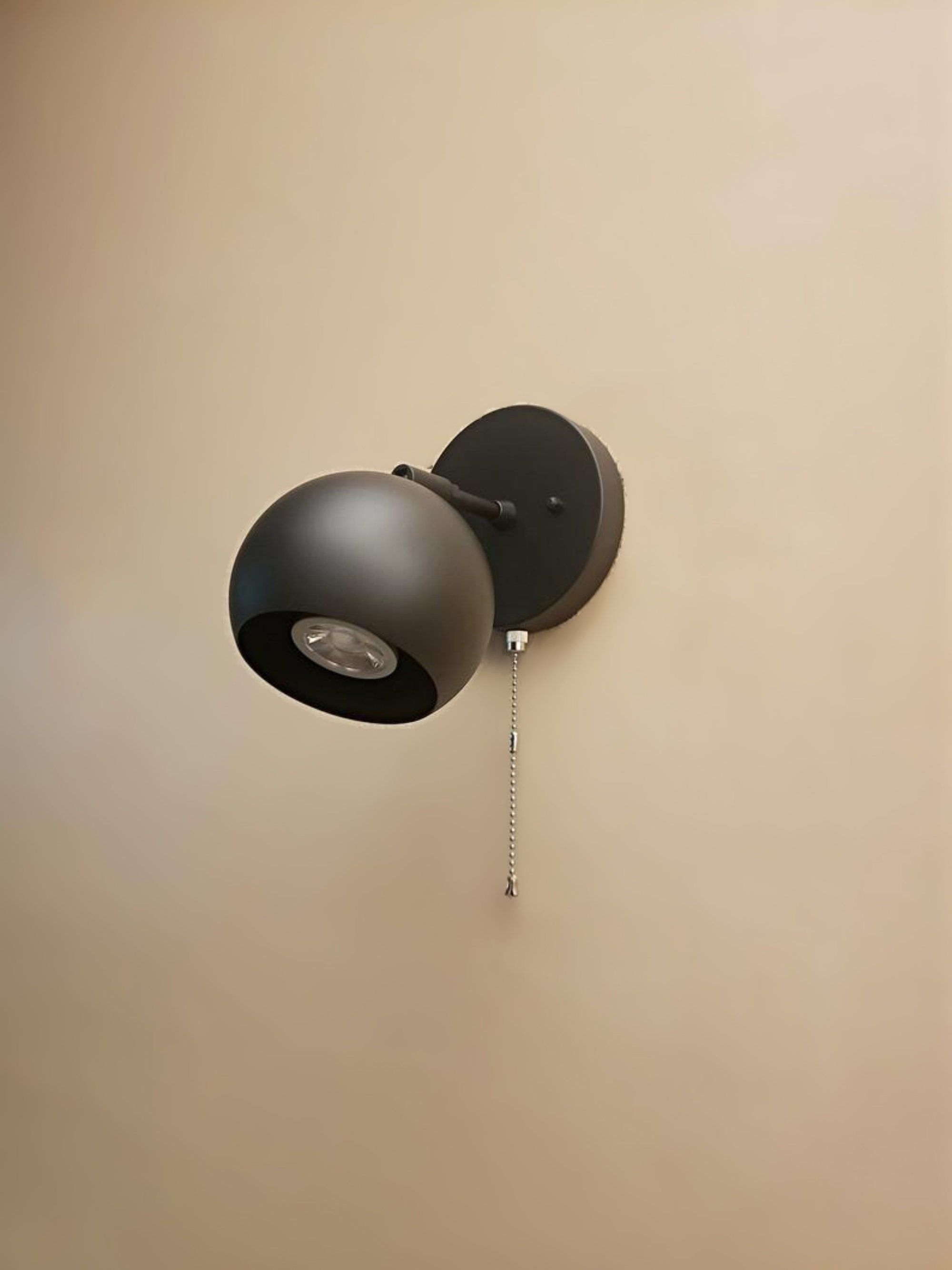 Pull Chain Adjustable Wall Light Black Modern Sconce Mid Century Black Decor Industrial Bathroom Vanity Light Kitchen Shelves Lamp
