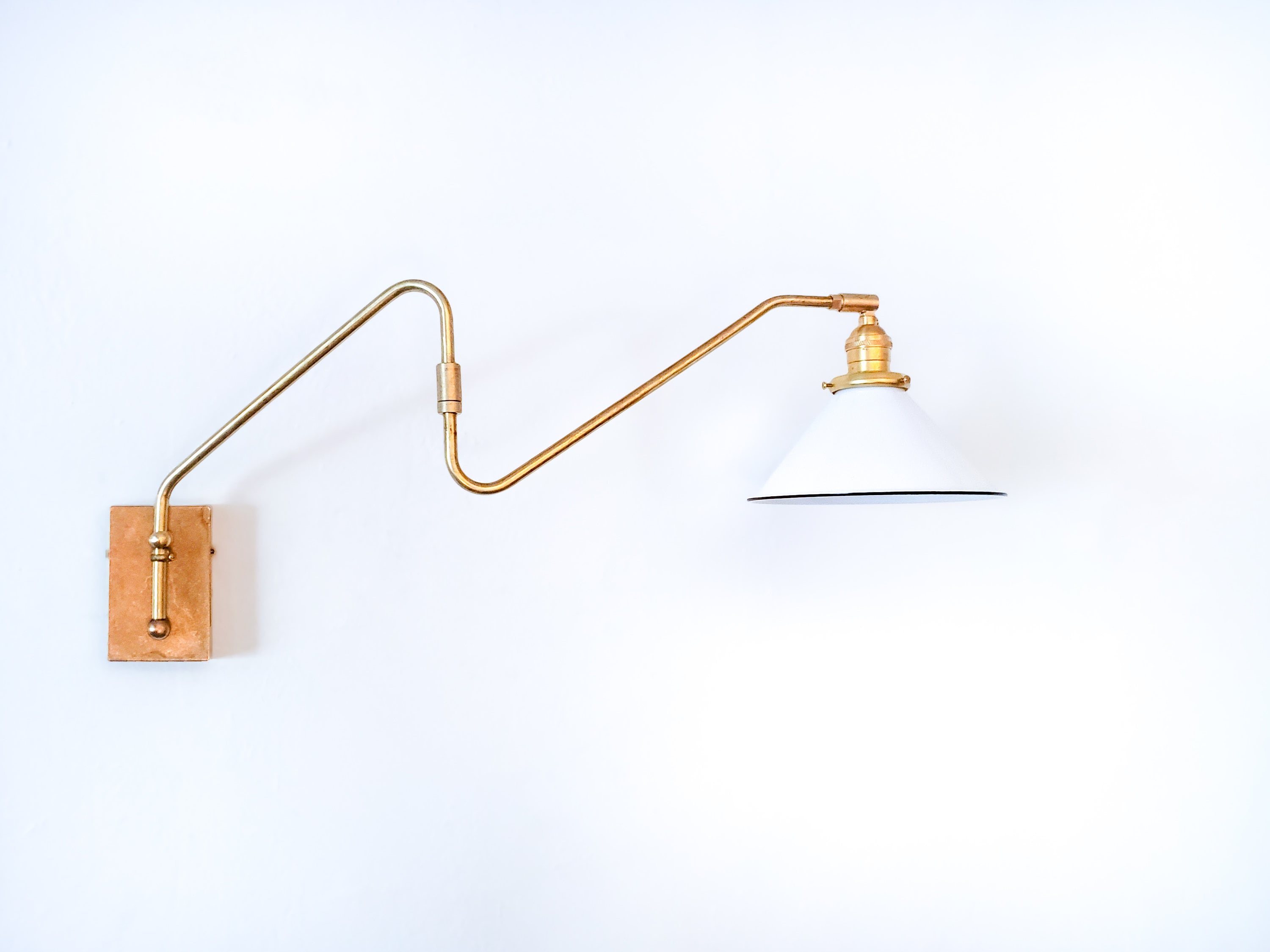 Mid century swing arm wall lamp deals