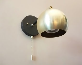 Pull Chain Adjustable Wall Light - Gold and Black Modern Sconce - Mid Century - Industrial - Bathroom Vanity Light - Kitchen LED Lighting