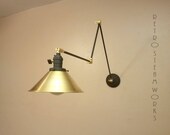 Kitchen Shelves Adjustable Wall Light - Industrial Sconce - Gold Black - Mid Century - Modern - Articulated - Boom Light - Bathroom Vanity