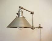 Plug in Kitchen Shelves Sconce - Adjustable Wall Light - Gold Modern Sconce - Antique Brass Mid Century - Industrial - Bathroom Vanity Light