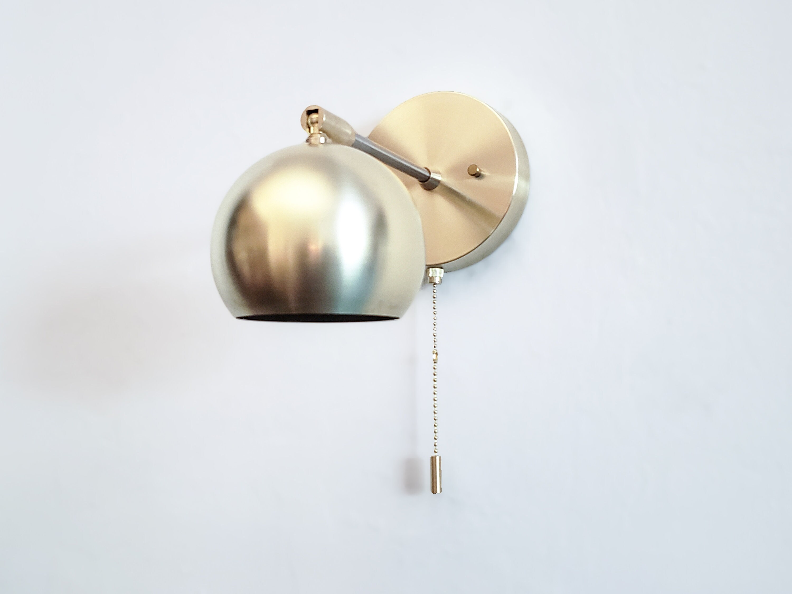 Pull Chain Articulating Wall Sconce Industrial Light Etsy