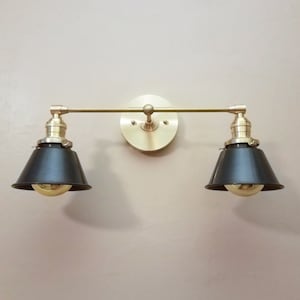 Bathroom Vanity Sconce - Mid Century Sconce - Gold Modern Light - Wall Light - Bathroom Lighting - Vanity Light - Dark Bronze Modern Sconce