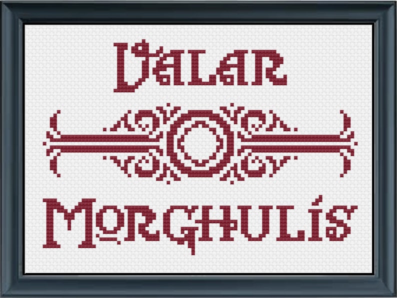 Pattern: valar Morghulis game of Thrones - Etsy