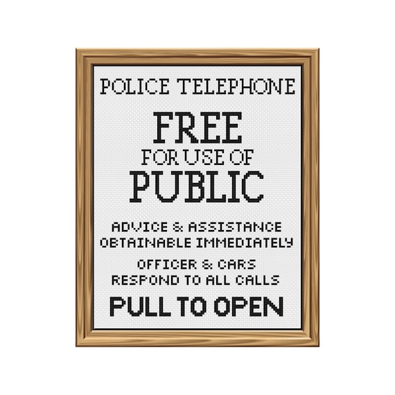Pattern Tardis Door Sign Doctor Who