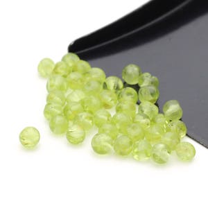 Echte grüne Peridot Perlen 4mm 24Stk