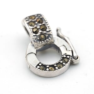Sterling Silver Marcasite Necklace Shortener: 12mm Enhancer