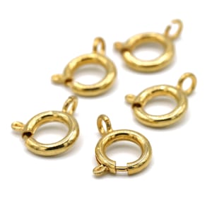 fermoirs à ressort vintage en or pour breloques et bijoux 11mm 2pcs