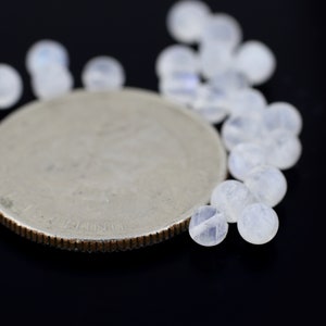 Genuine Polished Round Moonstone Beads 4mm 12pcs