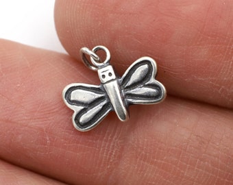 Sterling Silver 925 Butterfly Charm for Jewelry Making 13x15mm 1pc
