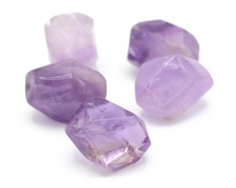 Genuine Faceted Amethyst Nuggets Approx. 16-18mm 4pcs
