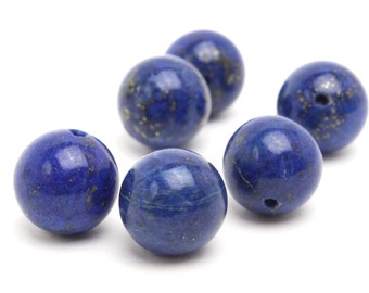 Genuine Round Lapis Beads Beautiful Quality 12mm 4pcs