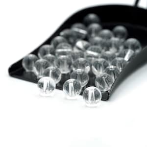 Clear Round Glass Crystal Ball Beads 6mm 12pcs