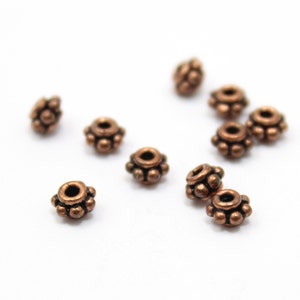 Copper Spacers for Beads and Jewelry Making 5mm 10pcs