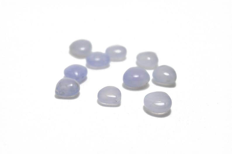 Genuine Natural Chalcedony Stones Teardrop Shaped 8-9mm 6pcs Approx 15CTW image 1