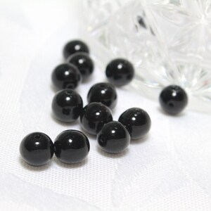 Black Onyx Balls Polished Black Onyx 8mm 10pcs